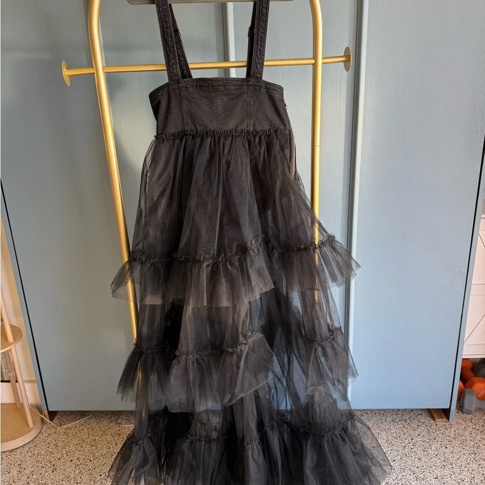 Pilcro Black Tulle Layered Dress - Picture 4 of 10